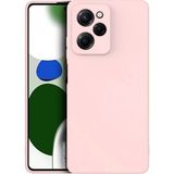 HANPORIUM Poco X5 Pro 5G Uyumlu Silikon Kılıf - Pastel Renk Tonu Kamera Korumalı Esnek Kapak - Pudra Pembe