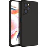HANPORIUM Poco X5 Pro 5G Uyumlu Silikon Kılıf - Pastel Renk Tonu Kamera Korumalı Esnek Kapak - Siyah