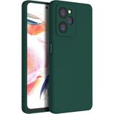 HANPORIUM Poco X5 Pro 5G Uyumlu Silikon Kılıf - Pastel Renk Tonu Kamera Korumalı Esnek Kapak - Yeşil