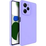 HANPORIUM Poco X5 Pro Uyumlu Silikon Kılıf - Pastel Renk Tonu Kamera Korumalı Esnek Kapak - Lila