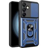HANPORIUM Samsung Galaxy M34 Uyumlu Tank Kılıf Yüzüklü Standlı Extra Darbe Koruma Zırhlı Outdoor Kapak - Lacivert