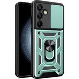 HANPORIUM Samsung Galaxy S20 FE Uyumlu Tank Kılıf Yüzüklü Standlı Extra Darbe Koruma Zırhlı Outdoor Kapak - Yeşil