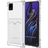 HANPORIUM Samsung Galaxy S20 Ultra Kılıf Darbe Emici Köşe Korumalı Kartlıklı Cüzdanlı Silikon Kapak - Şeffaf