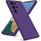 HANPORIUM Samsung Galaxy S21 Ultra Uyumlu Silikon Kılıf - Pastel Renk Tonu Kamera Korumalı Esnek Kapak - Mor