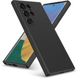 HANPORIUM Samsung Galaxy S21 Ultra Uyumlu Silikon Kılıf - Pastel Renk Tonu Kamera Korumalı Esnek Kapak - Siyah