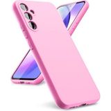 HANPORIUM Samsung Galaxy S23 Plus Uyumlu Silikon Kılıf - Pastel Renk Tonu Kamera Korumalı Esnek Kapak - Pembe