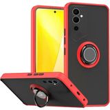 HANPORIUM Tecno Pova Neo 2 Uyumlu Kılıf Yüzüklü Standlı Extra Darbe Koruma Sert Silikon Kapak - Kırmızı