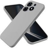 HANPORIUM Tecno Spark 10 Pro Uyumlu Silikon Kılıf - Kamera Korumalı Esnek Pastel Renk Kapak - Gri