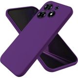 HANPORIUM Tecno Spark 10 Pro Uyumlu Silikon Kılıf - Kamera Korumalı Esnek Pastel Renk Kapak - Mor
