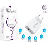 HANPORIUM Zte Nubia Red Magic 5G Lite Uyumlu 25W Ultra Hızlı Çoklu Şarj Cihazı Adaptör Qualcomm3.0 + PD - İthalatçı Garantili - Beyaz