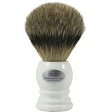 Hans Baier Exclusive Tıraş Fırçası Gerçek Gümüş Uçlu Porsuk Kılı - Beyaz Saplı Boyut 1, 46 Gr