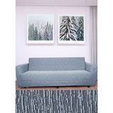 Hansaray 3 Kişilik Jakarlı Düz Desen Lastikli Koltuk Kılıfı Çekyat Koltuk Örtüsü Streç Esnek Kanepe Kılıfı - 180 x 230 cm - Gri