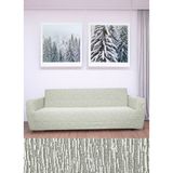 Hansaray 3 Kişilik Jakarlı Düz Desen Lastikli Koltuk Kılıfı Çekyat Koltuk Örtüsü Streç Esnek Kanepe Kılıfı - 180 x 230 cm - Krem