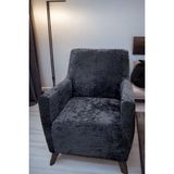 Hansarayhome Hansaray Kadife Tekli Koltuk Örtüsü Lastikli Kanepe Örtüsü | Lastikli Koltuk Örtüsü | 1 Adet | - 40 x 90 cm - Antrasit