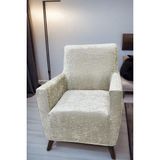 Hansarayhome Hansaray Kadife Tekli Koltuk Örtüsü Lastikli Kanepe Örtüsü | Lastikli Koltuk Örtüsü | 1 Adet | - 40 x 90 cm - Krem