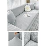 Hansarayhome Hansaray Tuğla Desen Koltuk Örtüsü Lastikli Kayma Yapmayan Çekyat Kanepe Kılıfı 1 Adet - 180 x 230 cm - Açık Gri