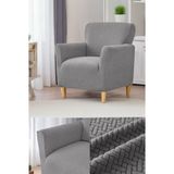 Hansarayhome Hansaray Tuğla Koltuk Kılıfı Tekli Bir Kişillık Koltuk Örtüsü Yıkanabilir Yüksek Kaliteli - 45 x 75 cm - Gri