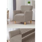 Hansarayhome Hansaray Tuğla Koltuk Kılıfı Tekli Bir Kişillık Koltuk Örtüsü Yıkanabilir Yüksek Kaliteli - 45 x 75 cm - Vizon