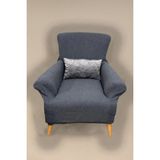 Hansarayhome Jakarli Tekli Koltuk Örtüsü Berjer Koltuk Kılıfı - 50 x 75 cm - Antrasit