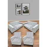 Hansarayhome Kadife Lastikli 3 3 1 1 Koltuk Örtüsü Takımı| Kanepe Kılıfı| Çekyat Örtüsü Kılıfı - 180 x 230 cm - Açık Gri