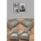 Hansarayhome Kadife Lastikli 3 3 1 1 Koltuk Örtüsü Takımı| Kanepe Kılıfı| Çekyat Örtüsü Kılıfı - 180 x 230 cm - Sütlü Kahve