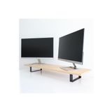 HANSDO DUAL MONİTÖR STANDI – İKİLİ MONİTÖR STANDI – MONİTÖR YÜKSELTİCİ – MDF LAM – SAFİR MEŞE – WMS2
