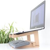 Hansdo WLS4 Ahşap Laptop Standı - 13" - 14" Boyutlarındaki Laptoplar İçin Ergonomik Yükseltici