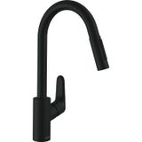 Hansgrohe 31815670 Focus M41 Mat Siyah Spiralli Eviye Bataryası