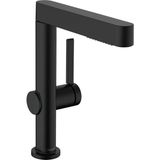 Hansgrohe 76063670 Finoris Satin Siyah 230 Spiralli 2 Jet Bas-Aç Gider Seti ile Lavabo Bataryası