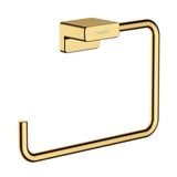 hansgrohe AddStoris 41754990 havlu askısı, duvara montaj için, gizli sabitleme, banyo aksesuarı, cilalı altın görünümlü, 41754990