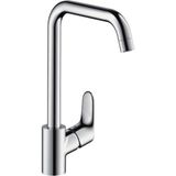 Hansgrohe Focus Krom Gri Tek Kollu Evye Bataryası