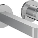 hansgrohe Lavabo armatürü sıva altı duvar montajı için Finoris, gider setli banyo musluğu, kilitlenmez, banyo armatürü, su tasarruflu, krom