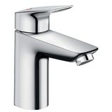 hansgrohe Logis musluk (musluk yüksekliği 100 mm ve çekme çubuklu gider garnitürü) krom