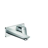 Hansgrohe Logis su tasarruflu sıva altı tek kollu lavabo armatürü, konforlu çıkış 195 mm, duvara montaj, krom