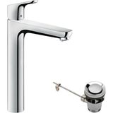 Hansgrohe Musluk Focus (Musluk Yüksekliği 230 mm ve Çekme Çubuklu Gider Garnitürü) Krom - Renkli