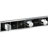 Hansgrohe RainSelect Siyah Krom Ankastre Banyo Bataryası