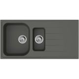 Hansgrohe S520-F525 Ankastre Granit Eviye 980/480 Otomatik Gider Seti ile Taş Grisi