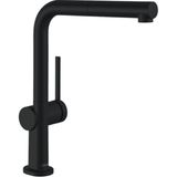 Hansgrohe Talis M54 Tek Kollu Eviye Bataryası 270 Çekilebilir Gaga Satin Siyah - Krom
