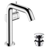 hansgrohe Tecturis S Fine - Push-Open giderli lavabo armatürü, enerji tasarruflu (CoolStart), musluk banyo musluğu, 150 mm, musluk bataryası, lavabo su tasarruflu (EcoSmart+), krom