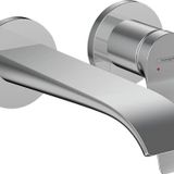 hansgrohe Vivenis - Lavabo Armatürü Sıva Altı Duvara Montaj için Giderli, Musluk Banyo Musluk Çıkış Uzunluğu 19,2 cm, Mikser Batarya Lavabo Su Tasarruflu (EcoSmart), Krom, 75050000