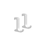 hansgrohe WallStoris havlu askısı, delmeden havlu askısı, dar, 2 adet, banyo aksesuarı, mat beyaz