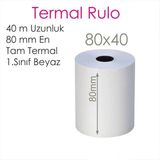 Hansol 80X40 Termal Rulo Yazar Kasa, Pos, Adisyon, Yazıcı Rulosu 100 Adet