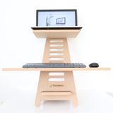 Hanwood Ayakta Çalışma Laptop Standı - Ahşap Laptop Standı - AGBS