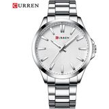Hanyang Gümüş Beyaz Curren Saatler Erkekler Moda Izle 2019 Lüks Paslanmaz Çelik Şerit Reloj Kol Saati Iş Saati Su Geçirmez Relogio Masculino (Yurt Dışından)
