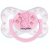 Hanymish 109 Şeffaf Kelebek Damaklı Emzik No: 1 - Pembe