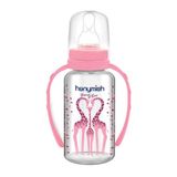 Hanymish Hanymısh Kulplu Cam Biberon 125 Ml No:1 (0-6 Ay) Pembe