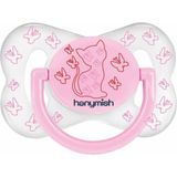 Hanymish Şeffaf Kelebek Damaklı Emzik No:3 Pembe - 18+ Ay