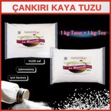 Hanzade Bitkisel 84 Mineralli Doğal Çankırı Kristal Kaya Tuzu 1 kg Toz (Öğütülmüş) + 1 kg Tane (Öğütülmemiş) - 2 kg