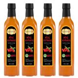 Hanzade Bitkisel Alıç Sirkesi 500 ML x 4 Adet Doğal Fermantasyon İçilebilir Katkısız Cam Şişe