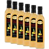 Hanzade Bitkisel Ananas Sirkesi 500 ML x 6 Adet Doğal Fermantasyon İçilebilir Katkısız Cam Şişe